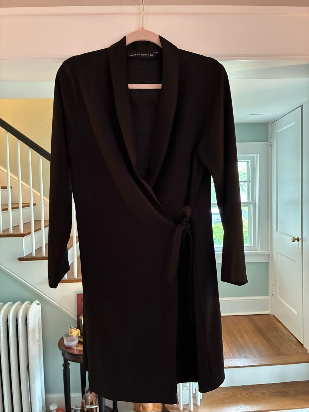Zara Woman Black Wrap Dress
